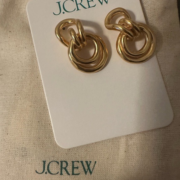 J. Crew Gold Interlocking Circle Earrings - Picture 5 of 5